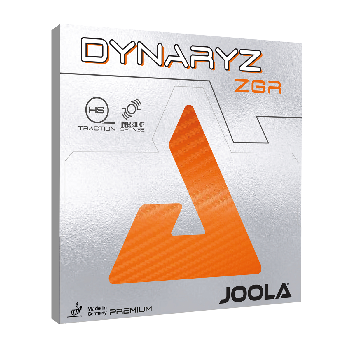 Joola Dynaryz ZGR table tennis rubber in red, front hero view showing texture and finish