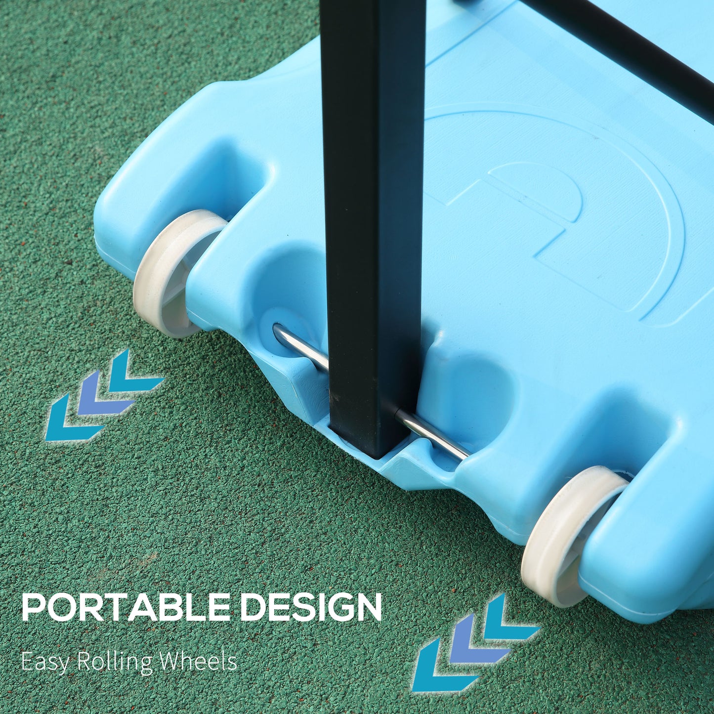 Poolside Basketball Hoop Stand, Adjustable Height, Portable Base