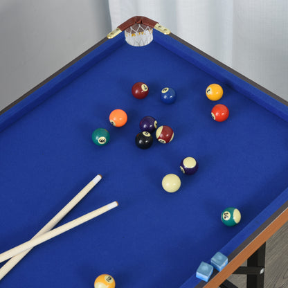Folding Mini Pool Table, 55" with Cues, Balls & Rack