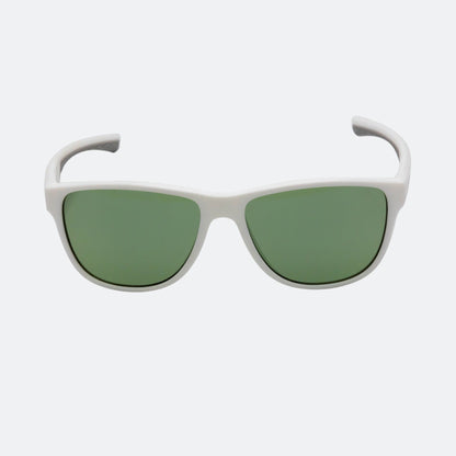 Head on shot of the JOOLA RJX Lite eyewear, showing the lenses, matte white.