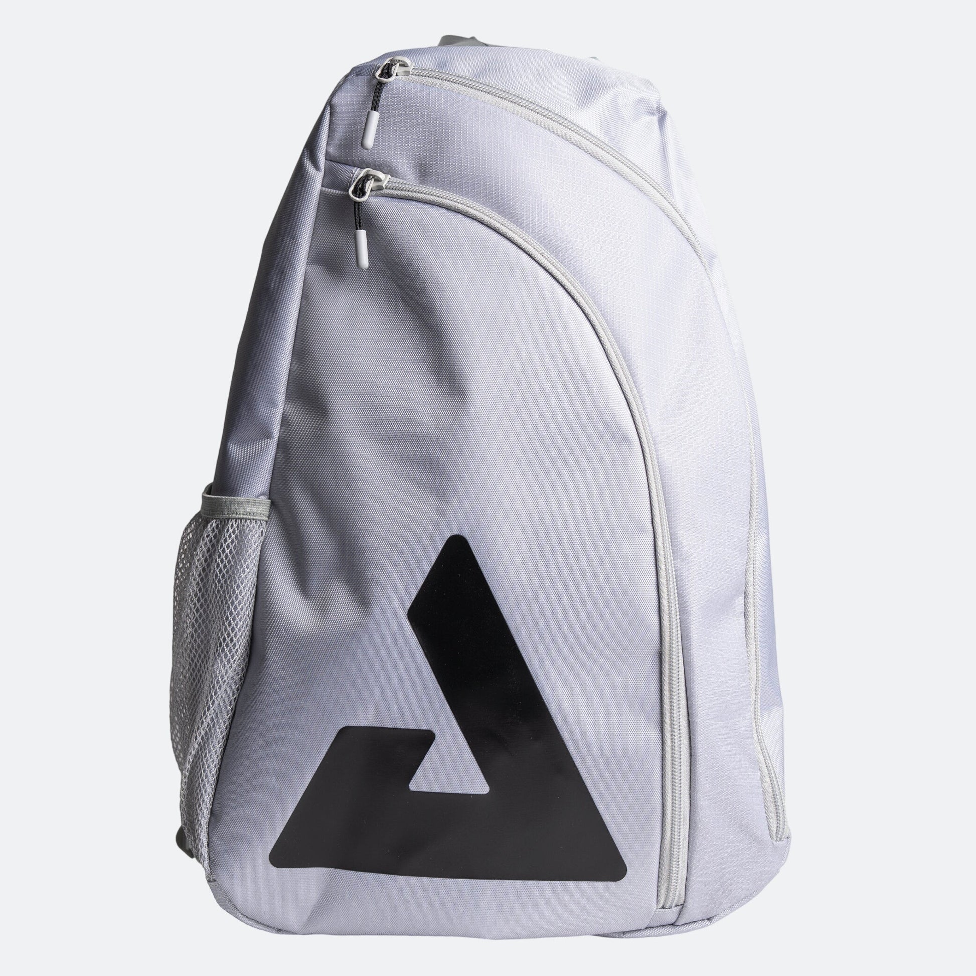 Gray backpack with a black JOOLA Trinity logo on a white background