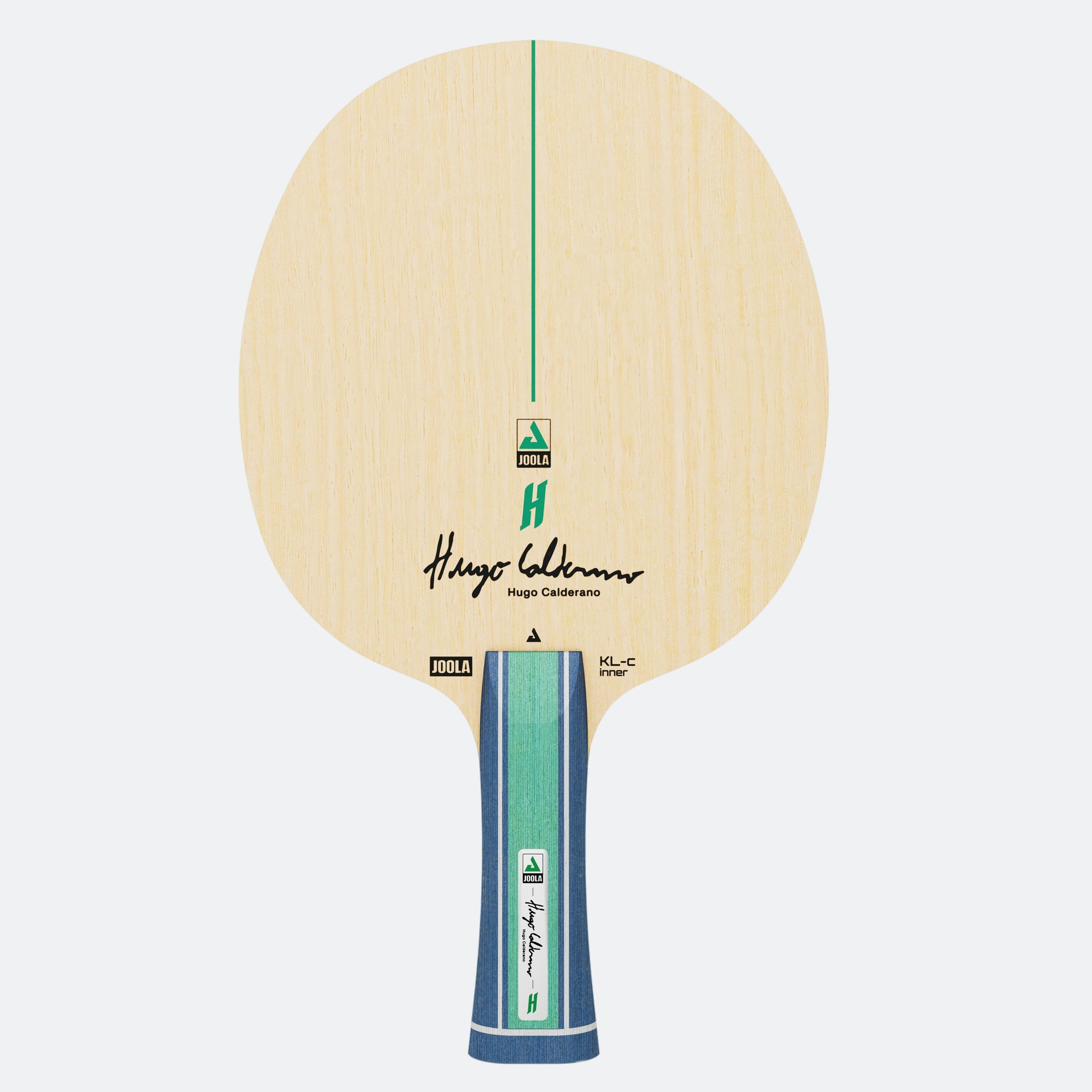 Joola Hugo Calderano KL-C Inner table tennis blade hero shot displaying the paddle face and handle design
