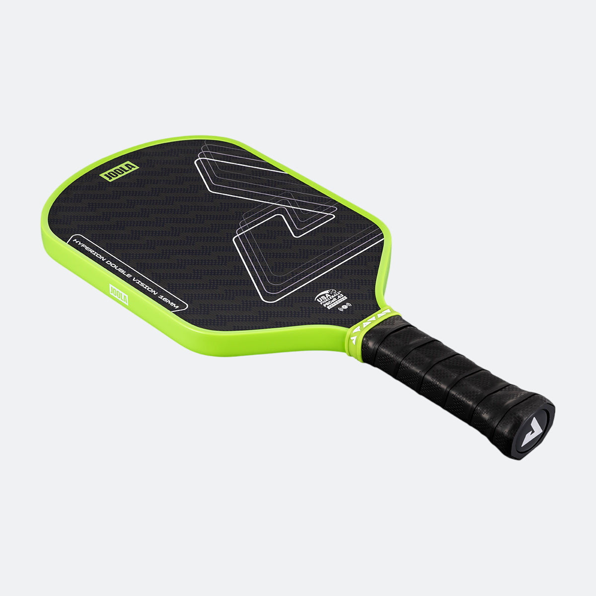 White background, product image of the Hyperion Double Vision pickleball paddle.
