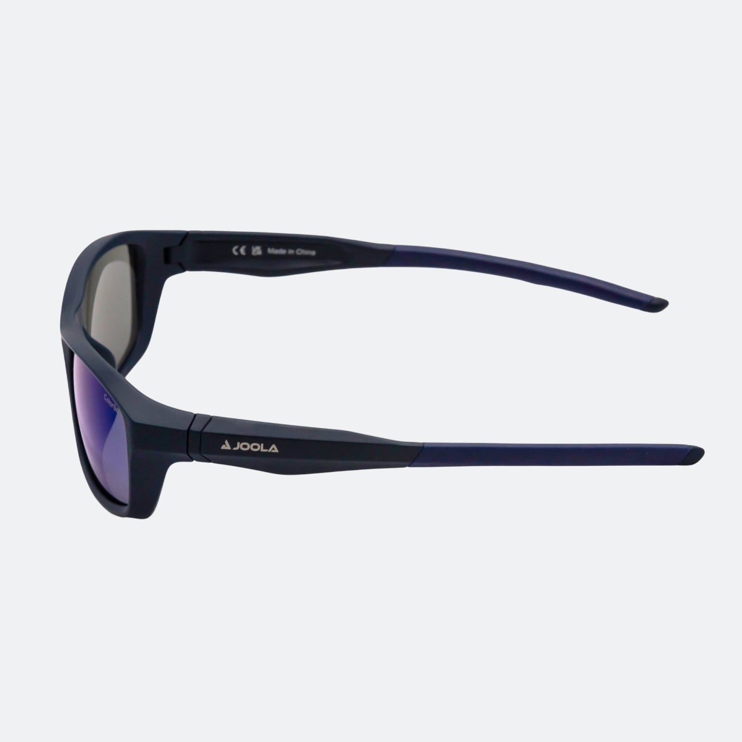 Product image showing a side view of the JOOLA RJX Enhance eyewear, matte navy.