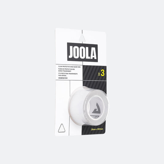 White background, angled view of a package of JOOLA Clear Edge Guard Tape.