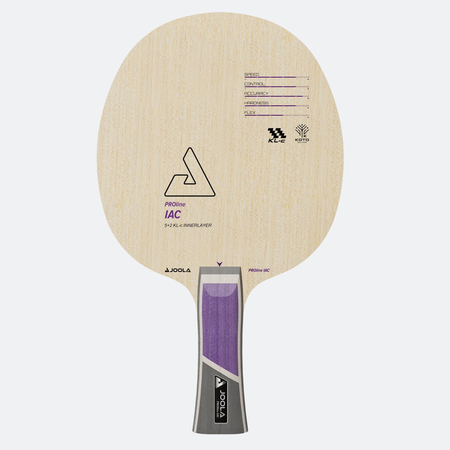 White background, JOOLA Pro IAC line table tennis blade.