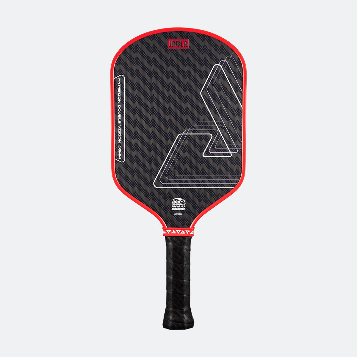 White background, product image of the JOOLA Hyperion Double Vision pickleball paddle.