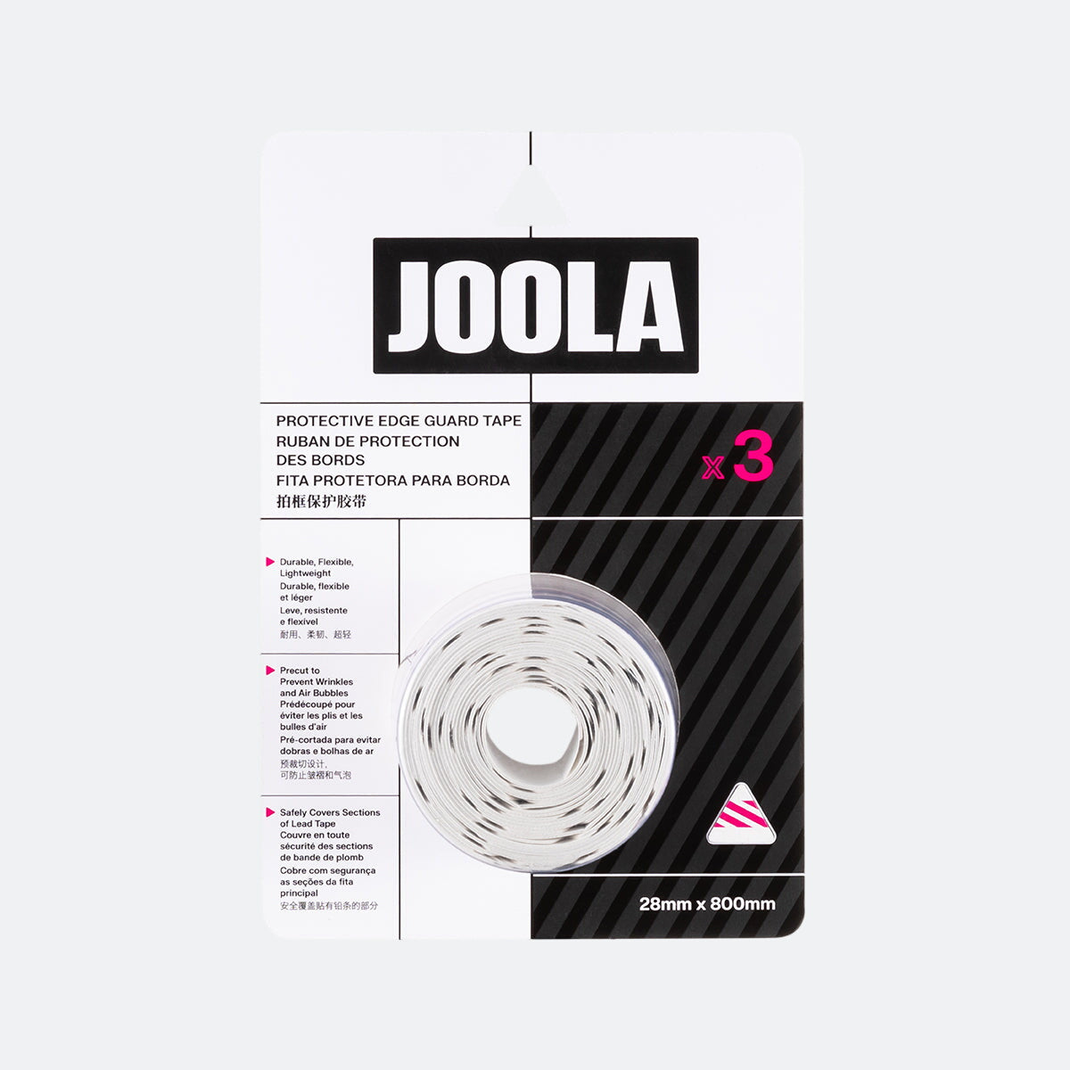 White background, image of a package of JOOLA Magnus Pro IV Edge Guard tape.