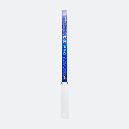 White background photo showing the blue and white edge guard of the Agassi Pro V.