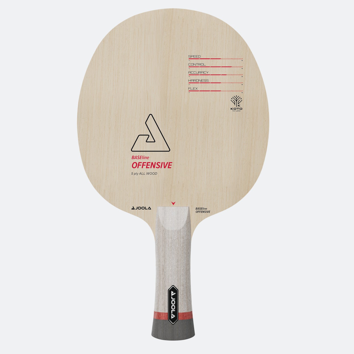JOOLA BASEline Offensive Table tennis racket with brand logo and text on a white background.
