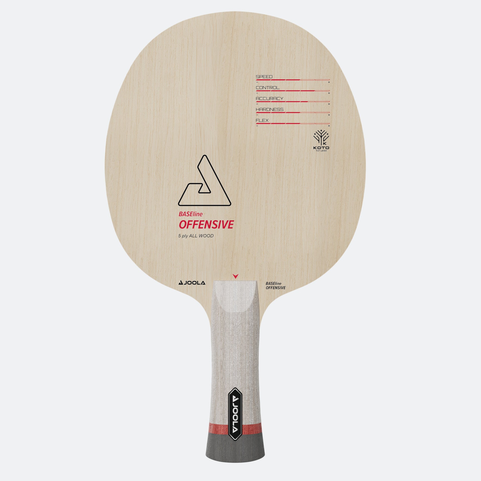 JOOLA BASEline Offensive Table tennis racket with brand logo and text on a white background.