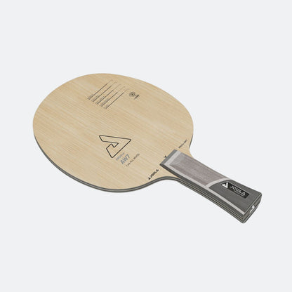 JOOLA Pro Line AW7 Table tennis racket with wooden blade and purple handle on a white background