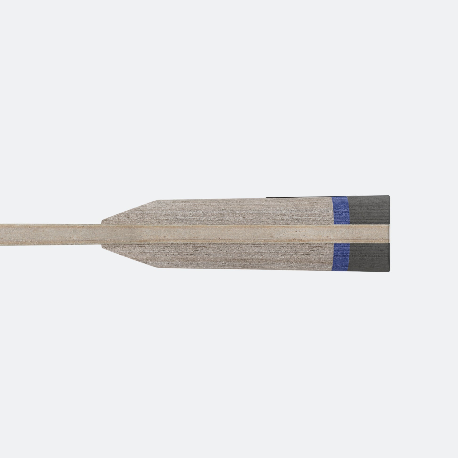 JOOLA BASEline Junior of a wooden table tennis racket with a blue stripe on a white background.