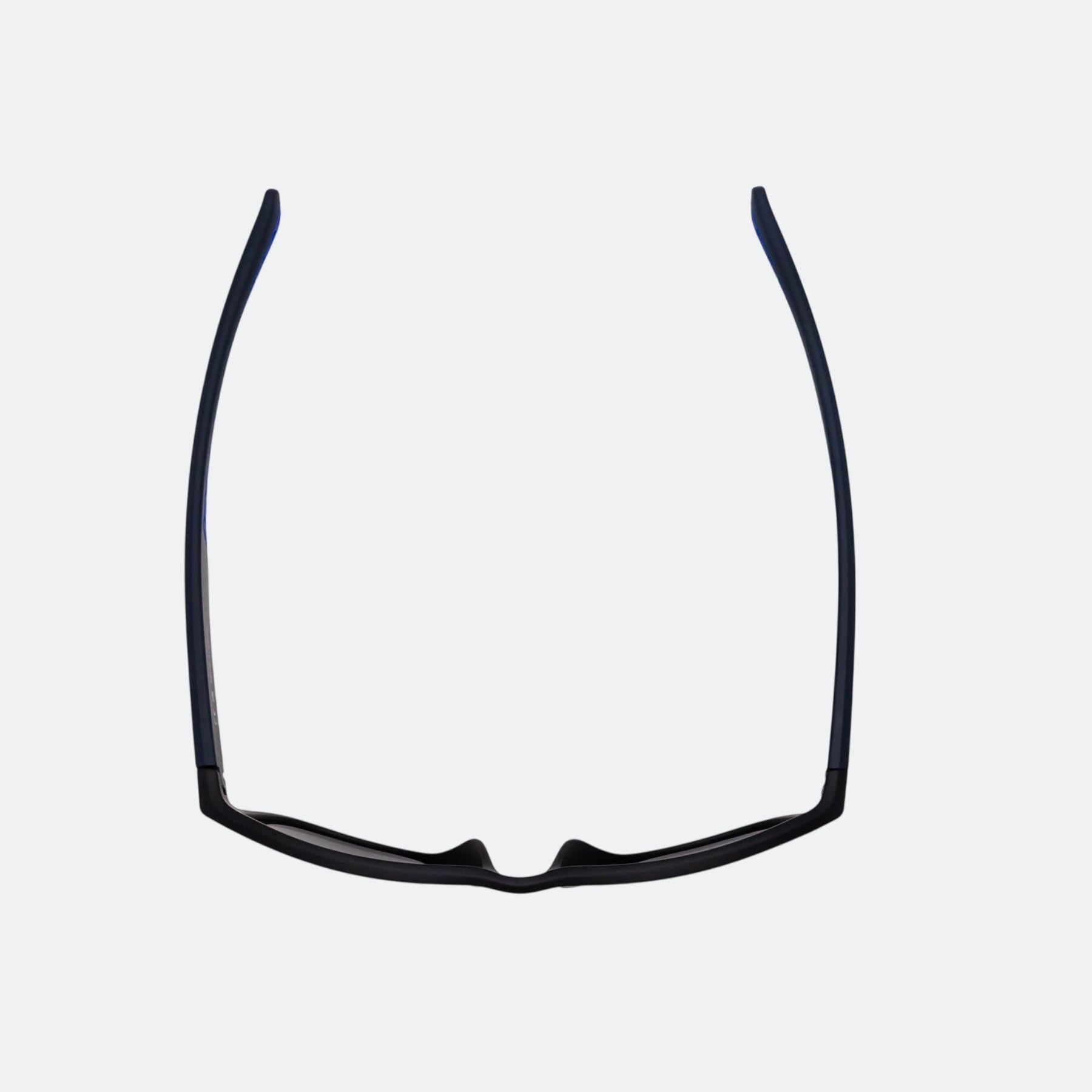 View showing the JOOLA RJX Lite Matte Navy colored eyewear.