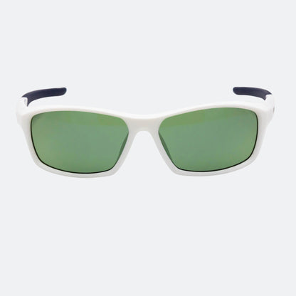 Front view of the JOOLA RJX Enhance Eyewear. Matte white.