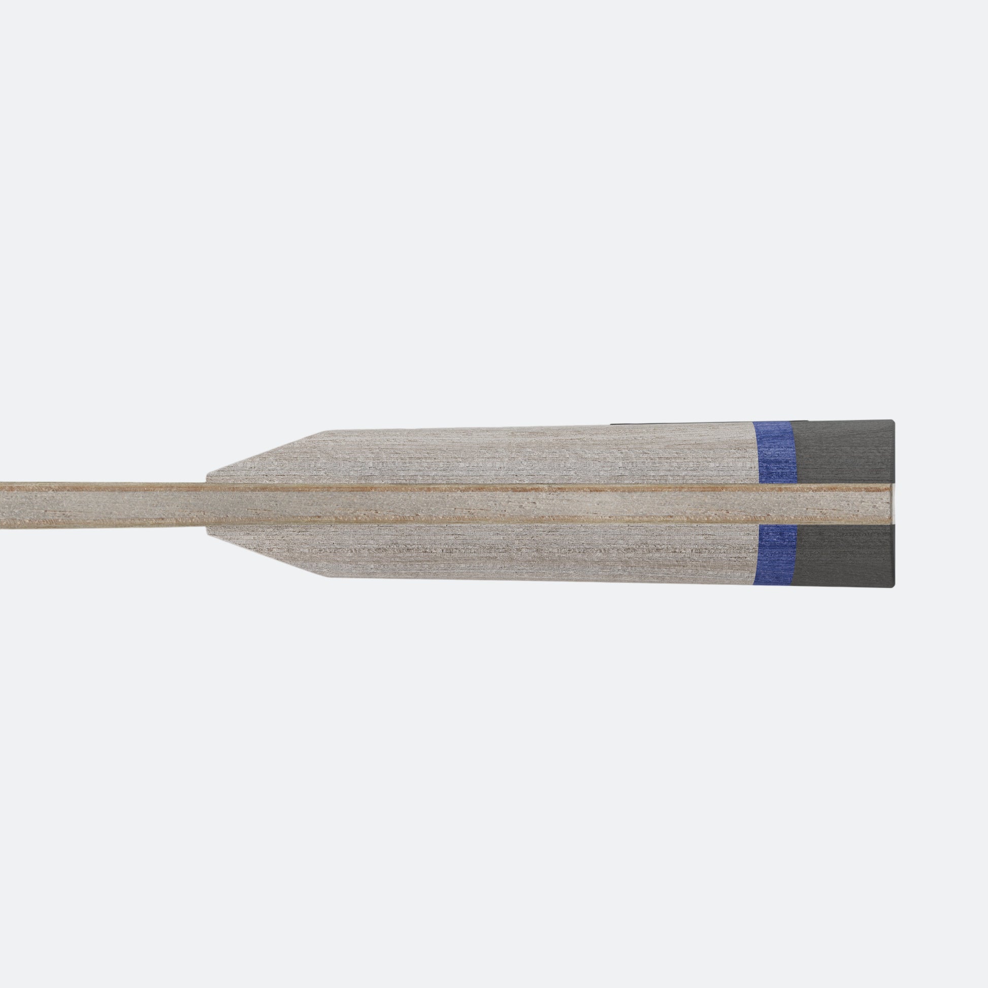 Wooden JOOLA BASELine table tennis racket with a blue stripe on a white background.