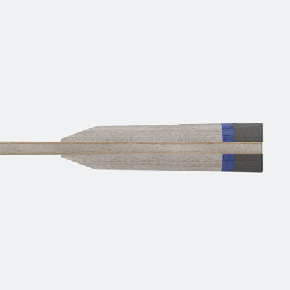 Wooden JOOLA BASELine table tennis racket with a blue stripe on a white background.