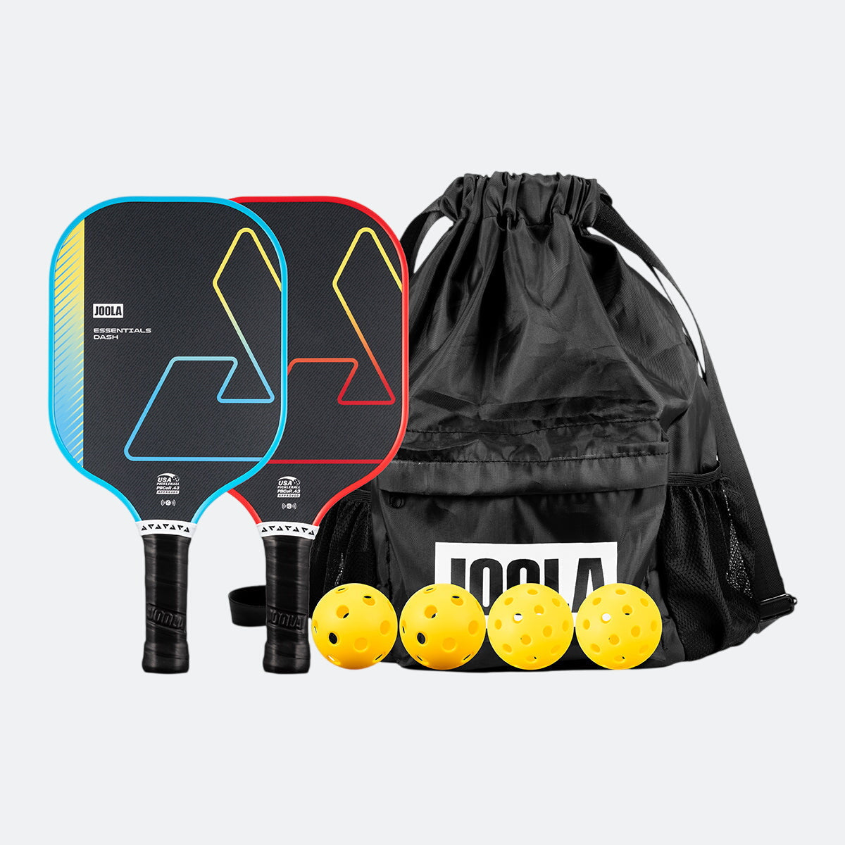 Joola Essential Dash Pickleball Paddle Pack product shot with paddles and accessories