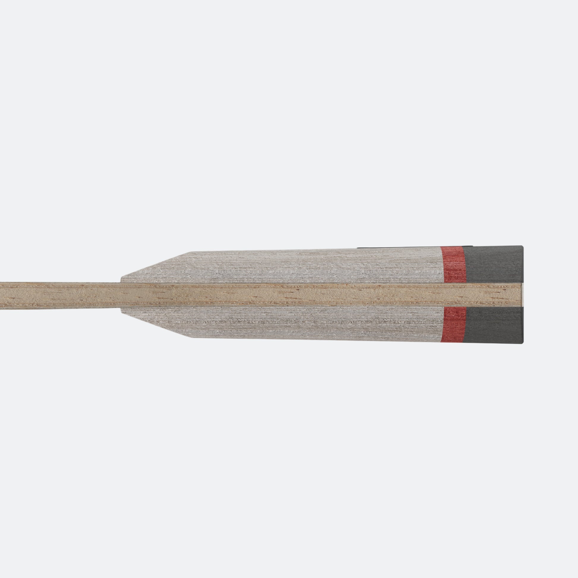 JOOLA BASEline Wooden table tennis racket with a gray shaft, red accent, and black tip on a white background.