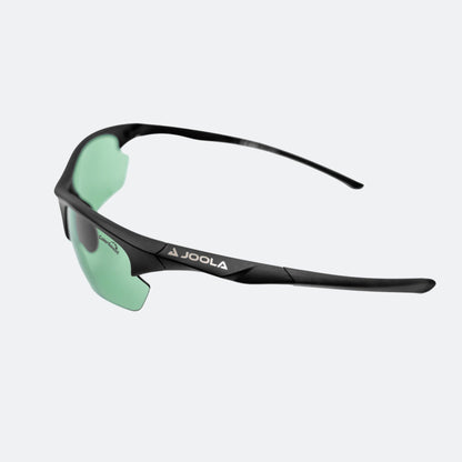 White background image, side view of the JOOLA RJX Boost Indoor Eyewear.