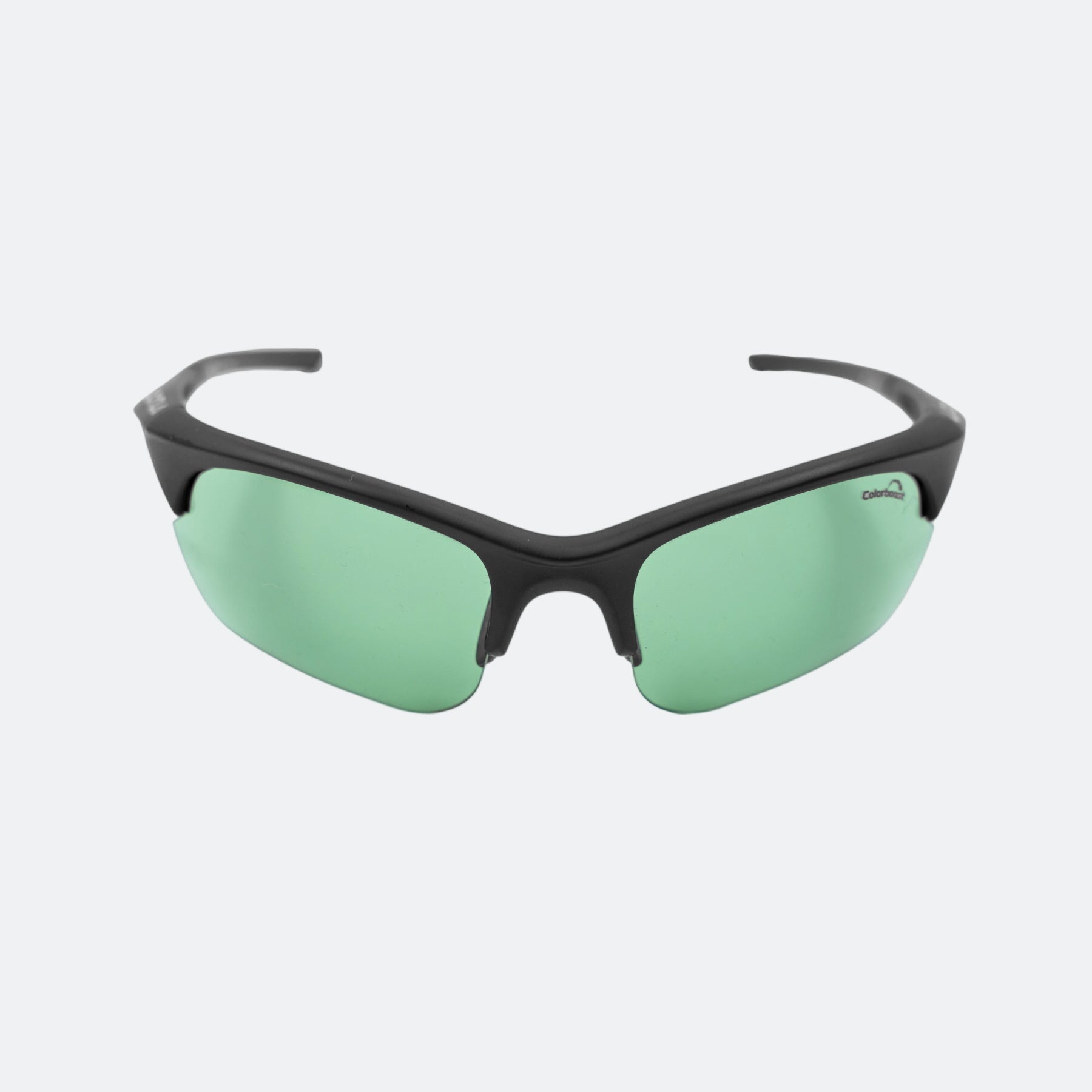 White background image, front view showing the ColorBoost lenses in the RJX Boost Indoor glasses.