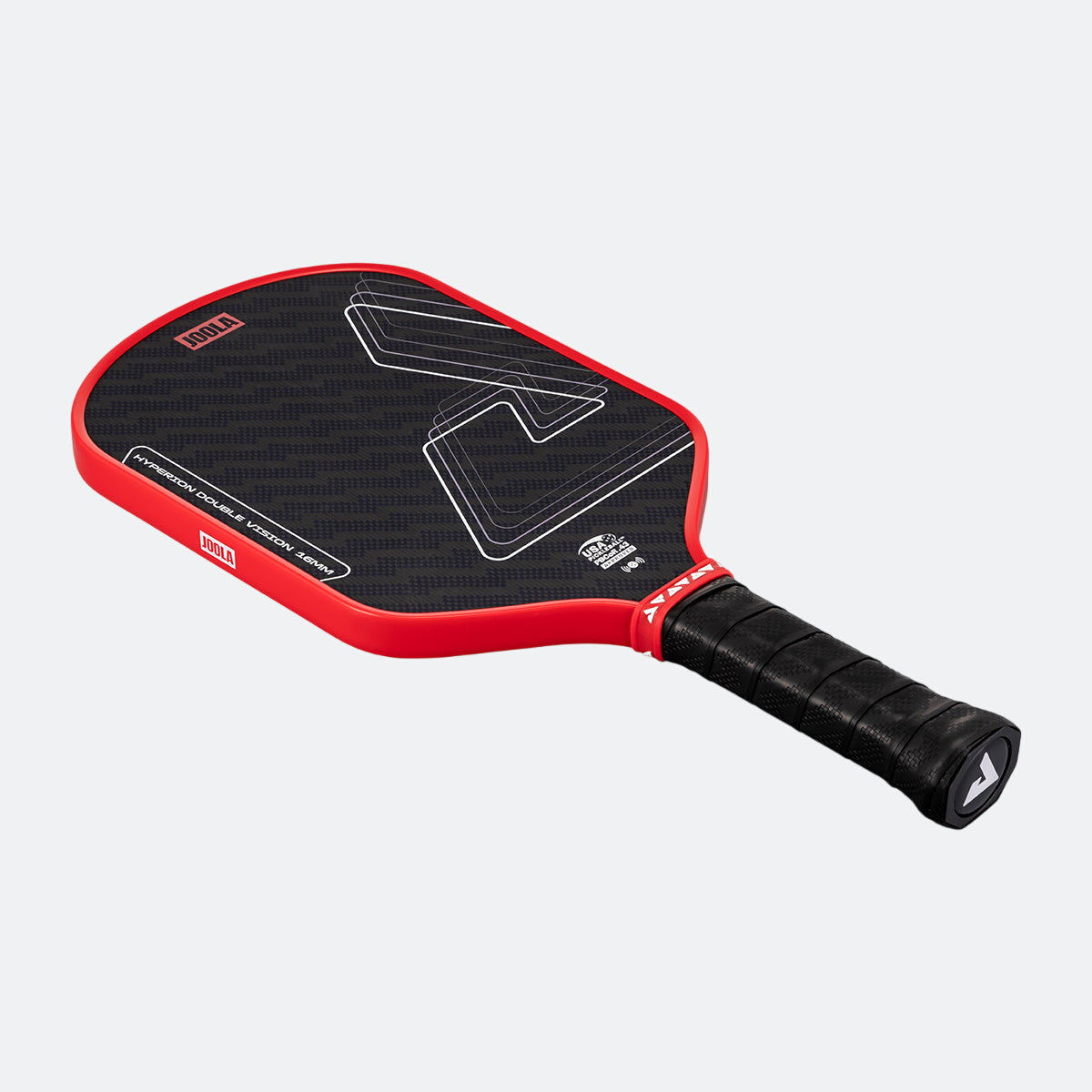 White background, product image of the Hyperion Double Vision pickleball paddle.