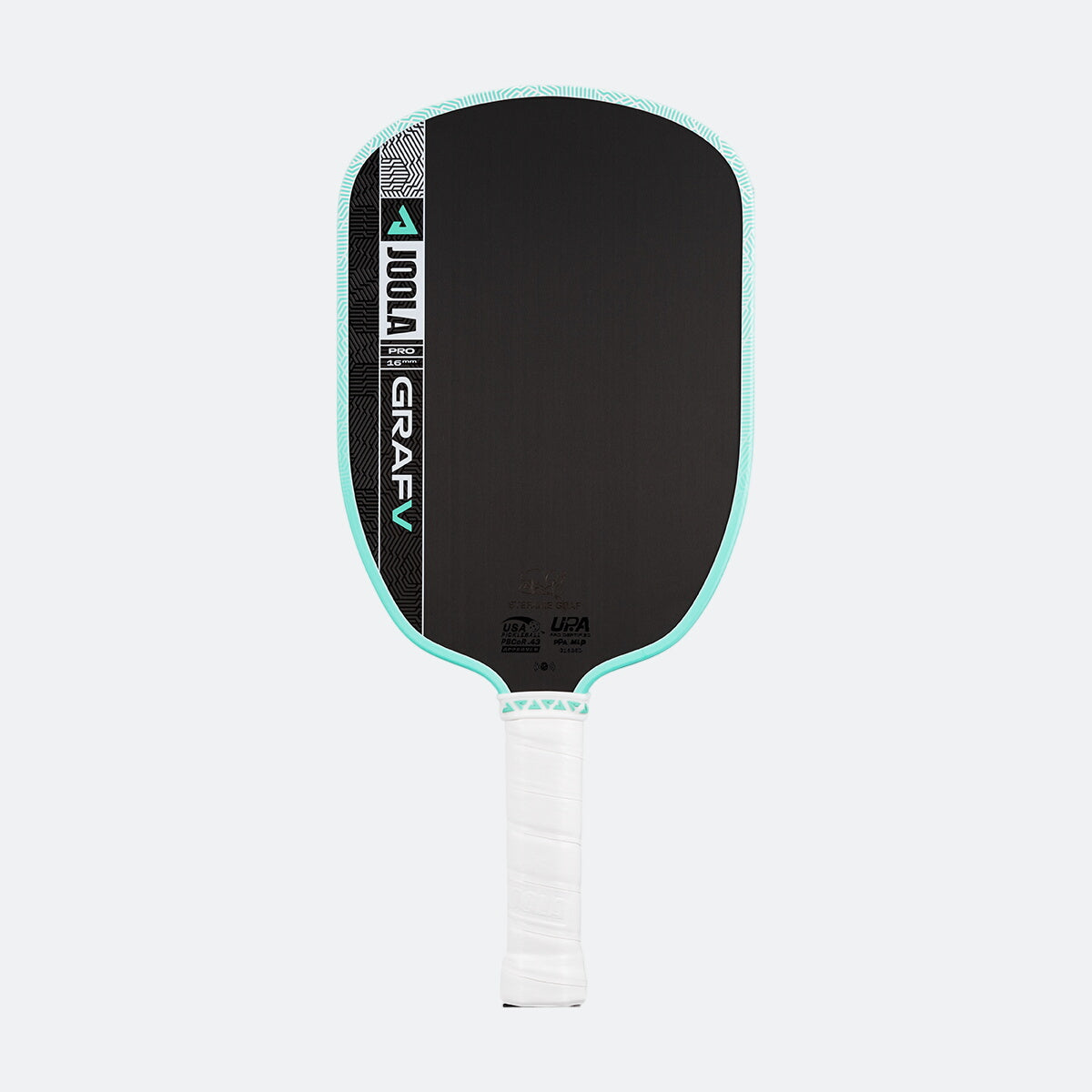 Joola Graf Pro V Pickleball Paddle in black and red, hero product shot showing paddle face and grip design