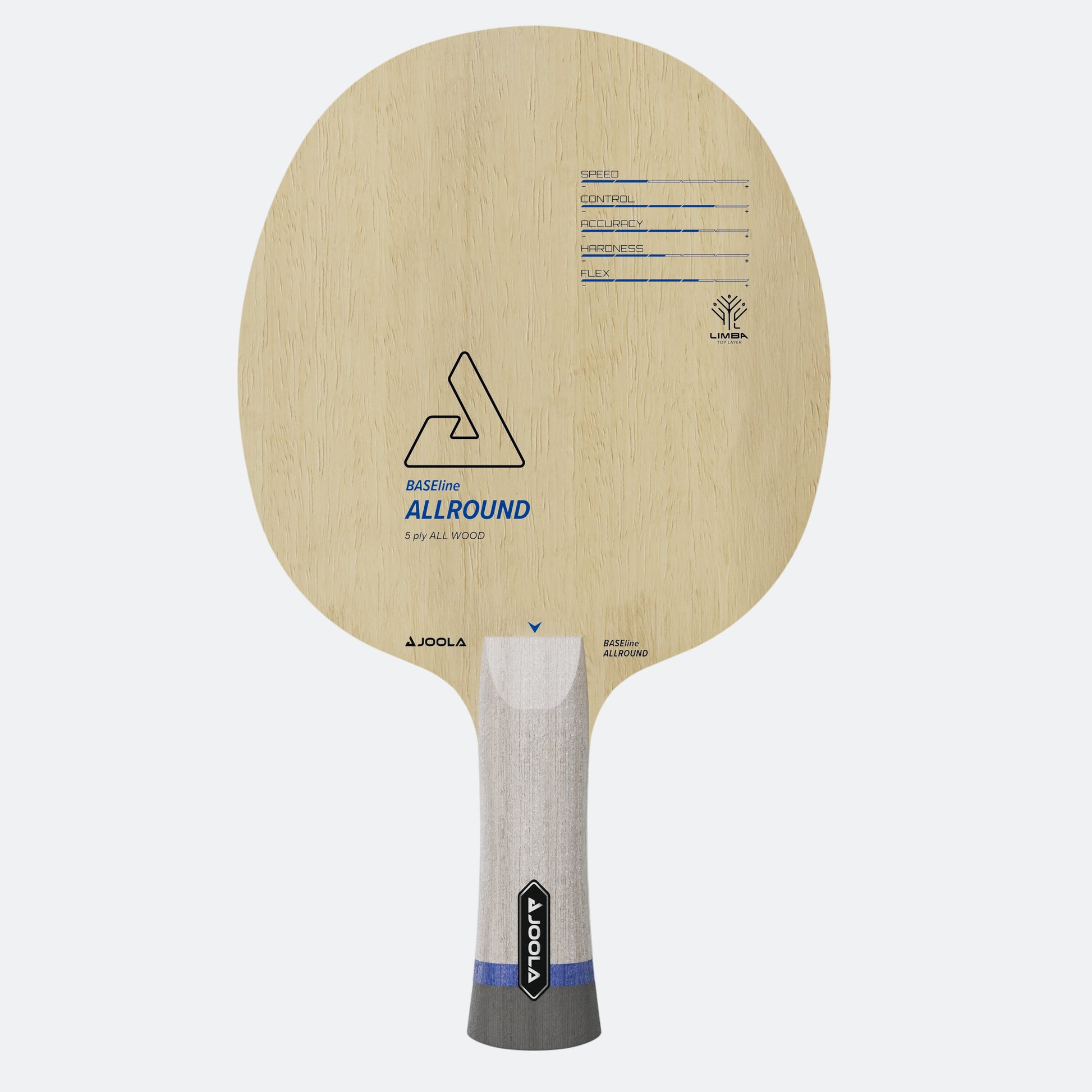 JOOLA BASEline All-Around Table tennis paddle with brand logos on a white background.