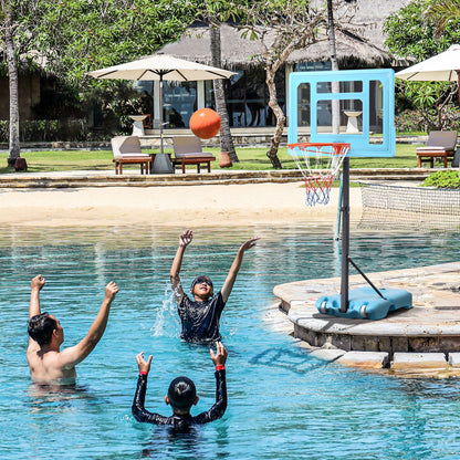 Poolside Basketball Hoop Stand, Adjustable Height, Portable Base