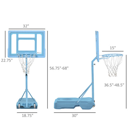 Poolside Basketball Hoop Stand – Adjustable Height, Fillable Base
