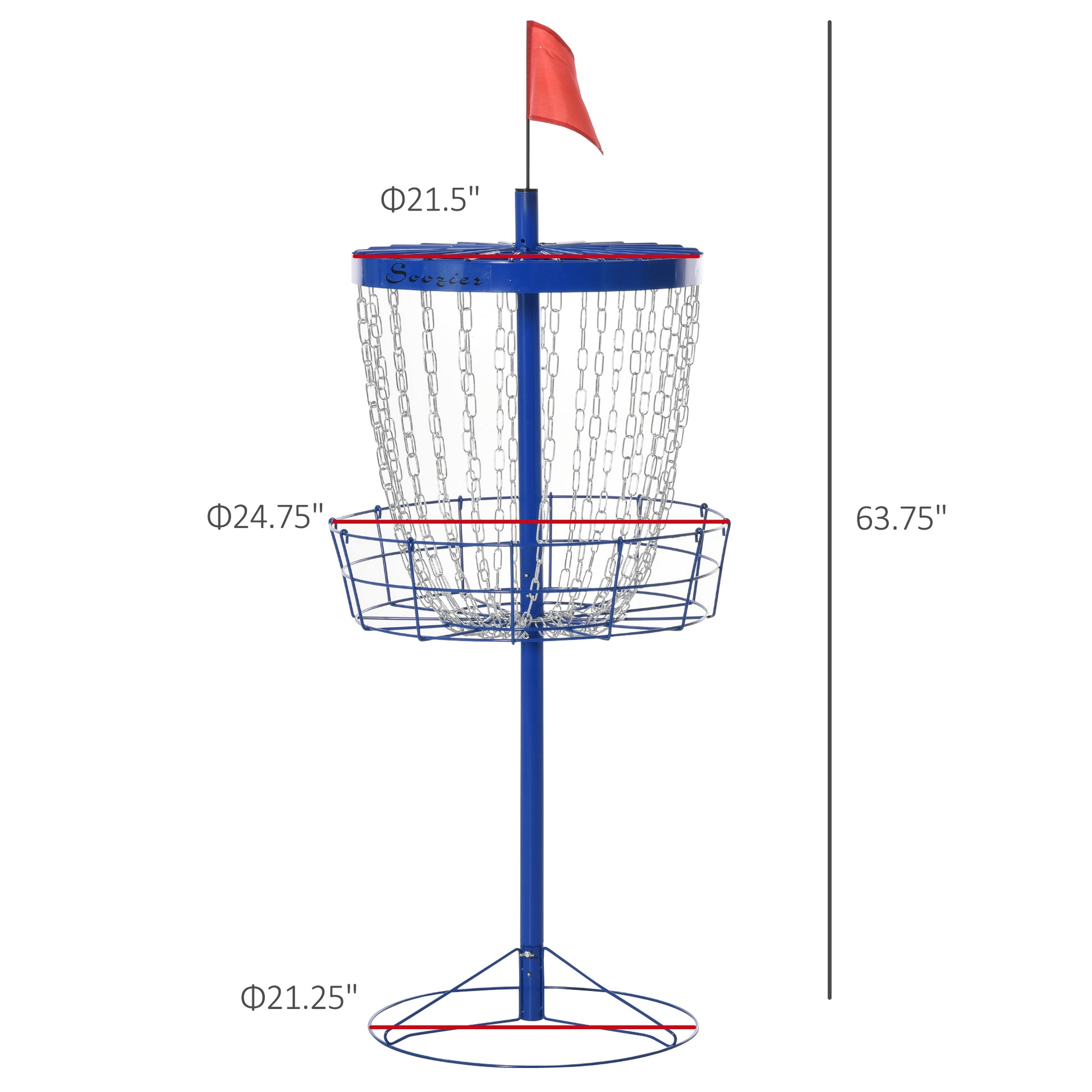 Disc Golf Basket Target with Travel Bag, 24-Chain
