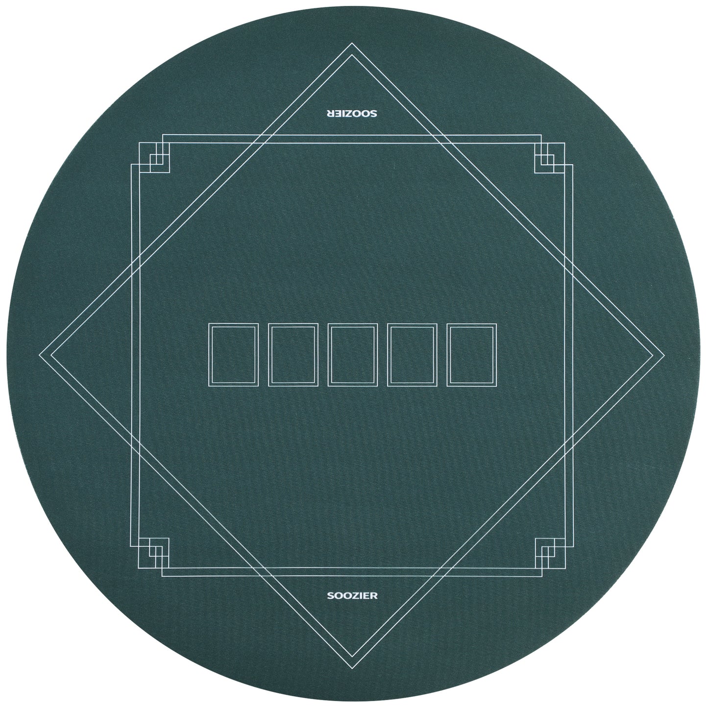 Poker Table Mat - Folding Texas Hold'em Topper, Dark Green
