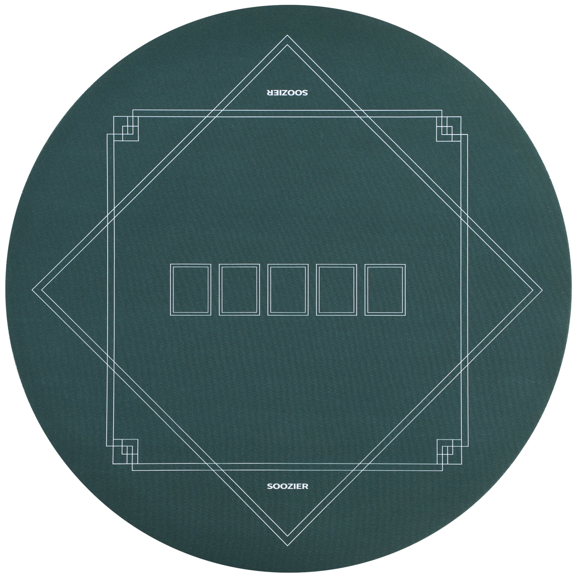 Poker Table Mat - Folding Texas Hold'em Topper, Dark Green