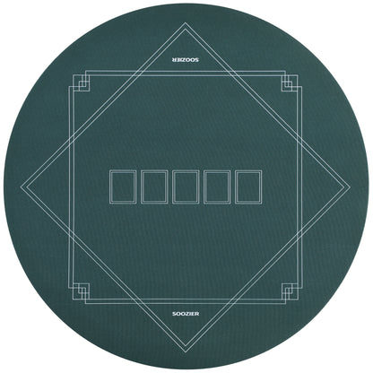 Poker Table Mat - Folding Texas Hold'em Topper, Dark Green