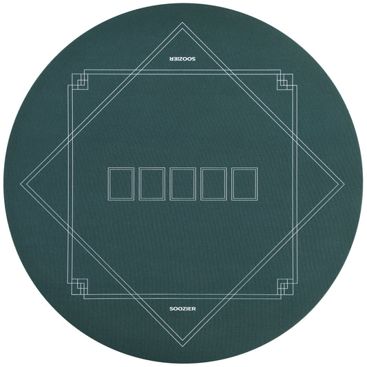 Poker Table Mat - Folding Texas Hold'em Topper, Dark Green